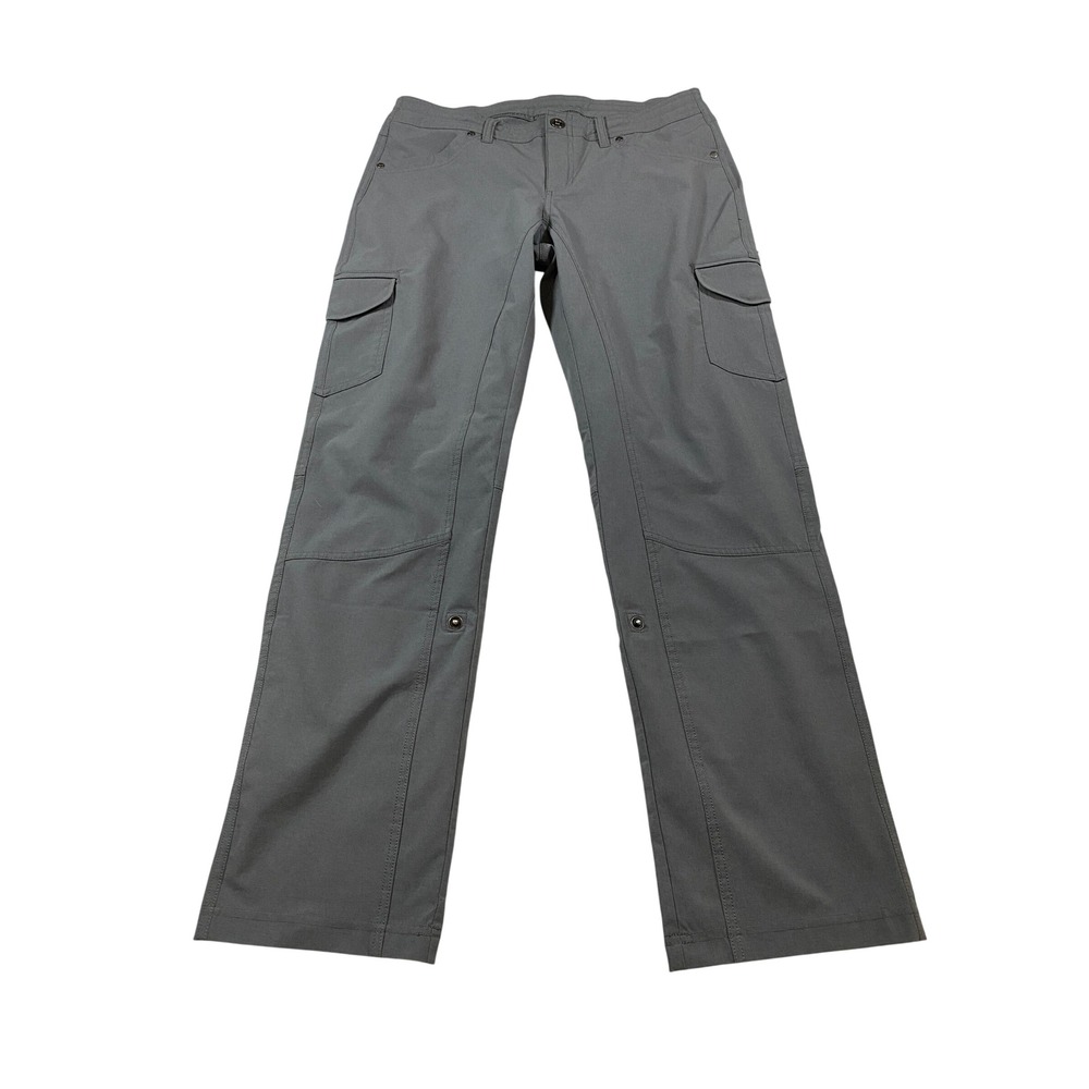KUHL Splash Roll-Up Cargo Pants Women 8 Short Gray Hiking Outdoor Convertible